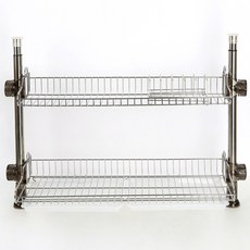 POWER RACK 2層頂天立地不鏽鋼浴室置物架, 單色, 1組