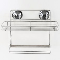 POWER RACK 雙層餐巾紙支架, 3p（吸盤2p，廚房毛巾架1p）