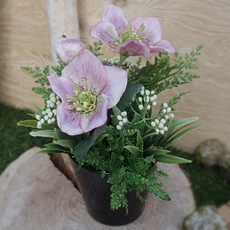 Flower Mart冬青花桌飾, 粉色 黑色, 1個