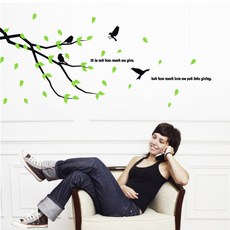 홈코디 봄의노래 중형, 블랙 + 옐로우그린