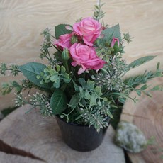 플라워마트 장미 믹스 센터피스, 핫핑크, 블랙, 1개