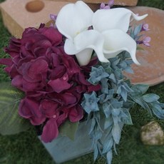 Flower Mart卡拉繡球花中心裝飾品, 奇蹟，藍色, 1個