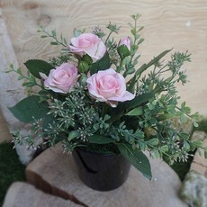 플라워마트 장미 믹스 센터피스, 핑크, 블랙, 1개