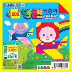 종이나라 200 양면색종이, 4색, 200개