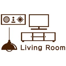 愛裝飾 圖案貼紙 生活圖標, C 深棕色