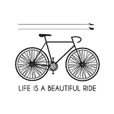 BEAUTIFUL RIDER 貼紙, 黑色