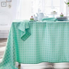 La Redoute 緹花圓點 F665274 桌布, 180 x 180 cm, 綠色, 1個