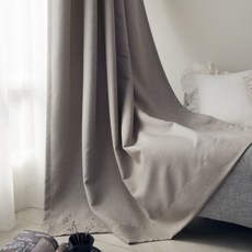 Maison Textile飯店風2遮光窗簾+繩子+掛勾+別針, 米色