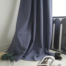 Maison Textile J遮光窗簾 海軍藍 長窗簾, 1套, 遮光窗簾 + 繩子 + 水煙袋 + 針