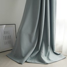 Maison Textile Tron遮光窗簾 薄荷色 小窗, 1套, 遮光窗簾 + 繩子 + 水煙袋 + 針
