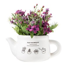 迷你花裝飾花盆, 1個, DK皮草