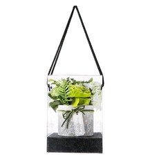 假花裝飾花盆, 1個, 綠色