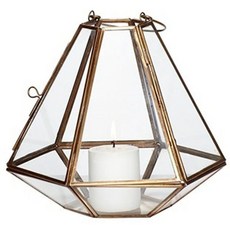 휩시 랜턴 hexagonal brass/glass small, 409091