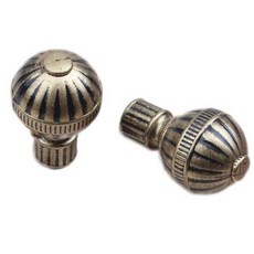 준앤컴파니 봉마개 2개1조 25mm 궁전, 블랙 골드, 2개