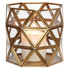 휩시 랜턴 w/triangles glass/brass small, 408014