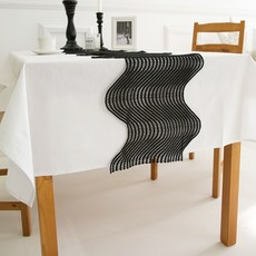 BYJIMI 基本款桌布, 白色, 6人座 (110 x 200cm)