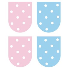 데코사랑 그래픽스티커 로라 E, 베이비핑크, 라이트스카이블루