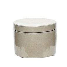 Hubsch 儲物容器圓形陶瓷灰色 219006