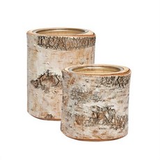 휩시 티라이트 홀더 wood nature 2입 938004, 1개