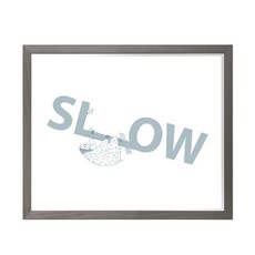 티레스 원목액자 김형기 Slow, 그레이