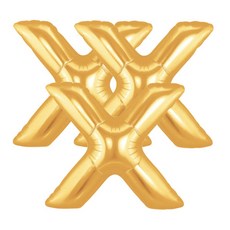 파티팡 알파벳은박풍선 중, 골드 X, 3개
