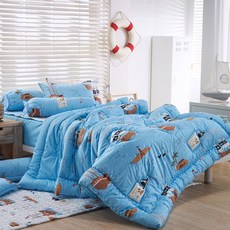 Alltree Going 孩童棉斜紋梳妝墊套組 SS, 藍色