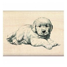 잡다구리 우드스탬프, LITTLE PUPPY, 1개
