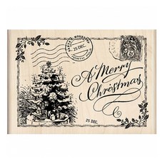 잡다구리 우드스탬프, Christmas Post Card, 1개
