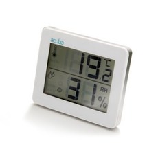 acuba 電子溫度濕度計, 舒適, 白色的
