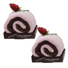 Songwol 松月 禮品毛巾套組, 草莓款(粉紅色), 2組, 廚房擦手巾+迷你手帕