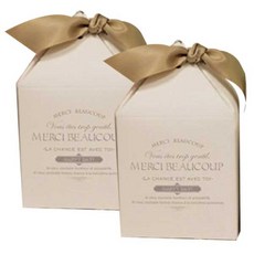 아이씨엘디자인 노블 삼각 silver white lovely thank 2p, 골드베이지, 2개