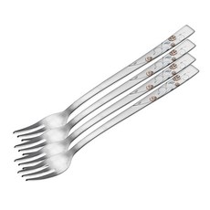 Table Art 黑玫瑰茶叉, 4個, 混色