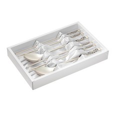 TABLE Art. 韓國製 Momo 鈦金夫妻餐具組 一般, 4p (湯匙 2p, 筷子 2p), 1個