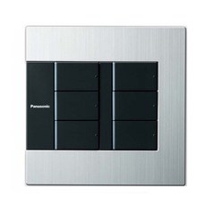 6開式開關蓋板 銀色, 1個