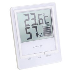 DRETEC 溫濕度計 O-233 白色, 1個