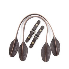 바이핸즈 핀턱 소가죽핸들 세트 브라운엠보, 1개