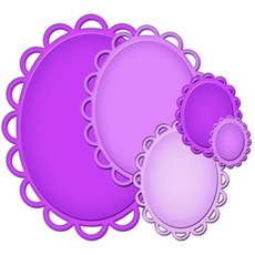 잡다구리 다이 lacey ovals, 1세트