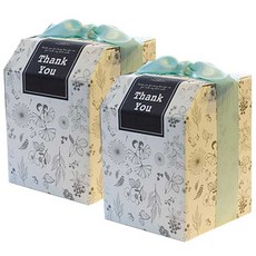 Iciel design 邊緣方形葉子, 薄荷綠, 2個