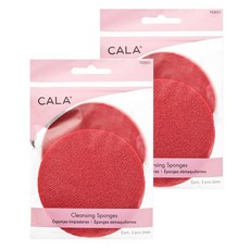 CALA 潔面海綿 2入, 2個, 紅色