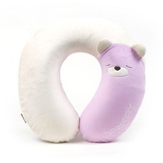 스누지 메모리폼 목쿠션 곰, 핑크