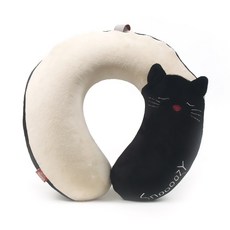 Snoooozy 記憶海綿頸墊貓, 黑色