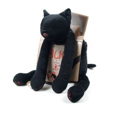 身體枕頭 貓咪造型 柑橘味, 黑色