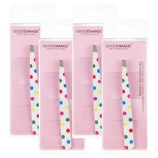 Good Change 未加工的金屬鑷子, 8個, 波爾卡圓點