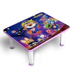 角色圖案可折疊學習桌, 紫色
