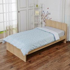 Modern House 花朵圖案薄被, 藍色