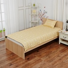 Modern House 花朵圖案薄墊+枕頭套組 米色, 薄墊(150*200cm)+枕頭套(40*60cm), 1套