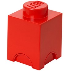 LEGO 樂高 1凸積木形狀收納盒 40011730, 紅色的, 1個