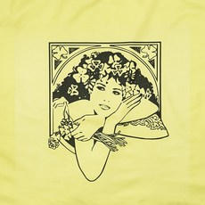 ccoczzi 人物印花拼色被單, 混色