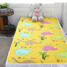 허니베딩 다이노스 다용도 방수요 패드, 옐로우, 1개