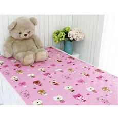 허니베딩 베베 다용도 방수요 패드, 핑크, 1개